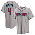 Arizona Diamondbacks #4 Ketel Marte Gray MAROU Road Replica Jersey
