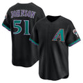 Arizona Diamondbacks #51 Randy Johnson Black MAROU Throwback Cooperstown Collection Limited Jersey