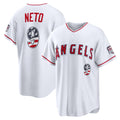 Los Angeles Angels #9 Zach Neto USA 250 Fourth of July Stadium Jersey - White Puhics