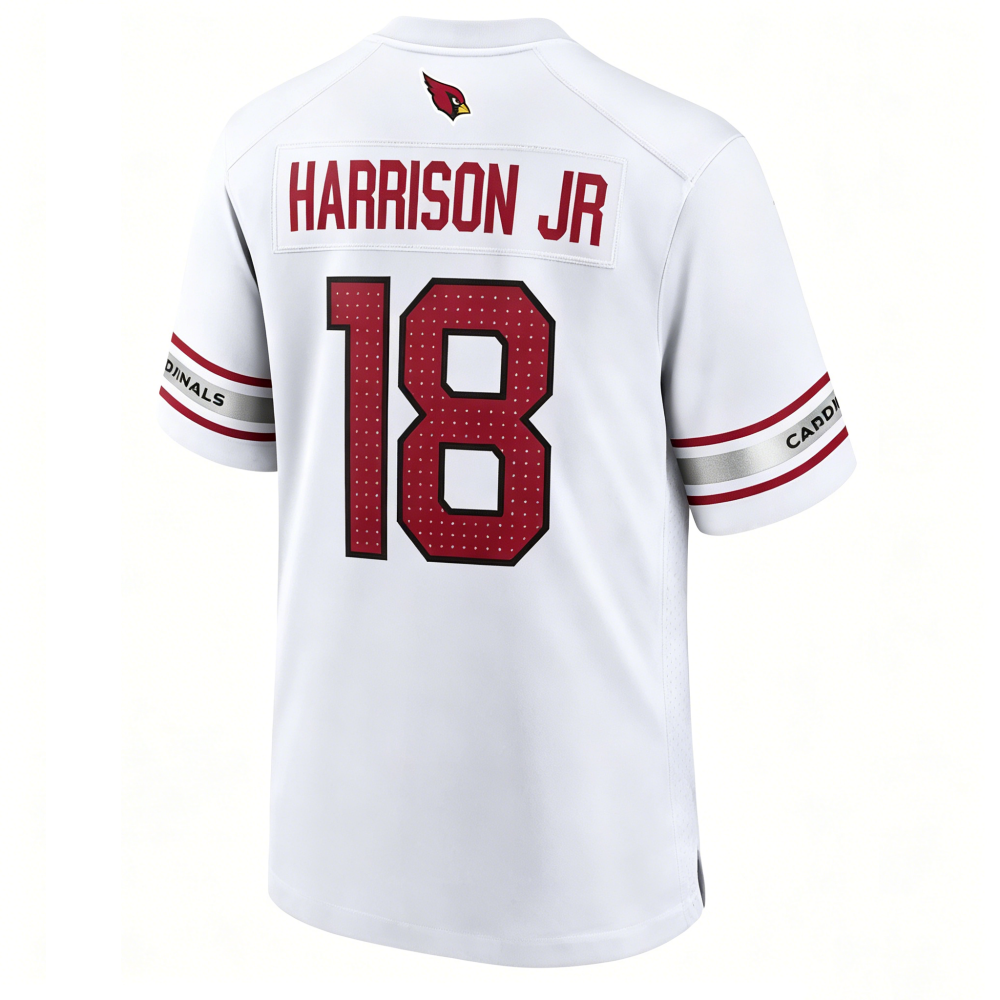 A.Cardinals #18 Marvin Harrison Jr. White Vapor F.U.S.E. Limited Football Stitched Jersey