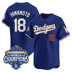 Shohei Ohtani Los Angeles Dodgers Royal 24-25 Back To Back World Series Champions Baseball Jersey
