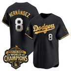 Los Angeles Dodgers Black Gold 2025 Back-To-Back World Series Baseball Jerseys