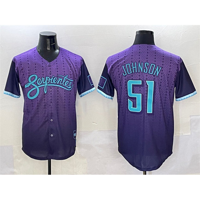 Arizona Diamondbacks #51 Randy Johnson Purple MAROU 2025 City Connect Limited Stitched Jersey