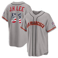 San Francisco Giants #51 Jung Hoo Lee USA 250 Fourth of July Road Stadium Jersey - Gray Puhics
