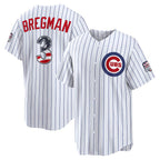 Chicago Cubs #3 Alex Bregman USA 250 Fourth of July Home Stadium Jersey - White Puhics