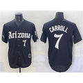 Arizona Diamondbacks #7 Corbin Carroll Black MAROU 'Gothic Desert Fang Edition' Vapor Limited Stitched Jersey