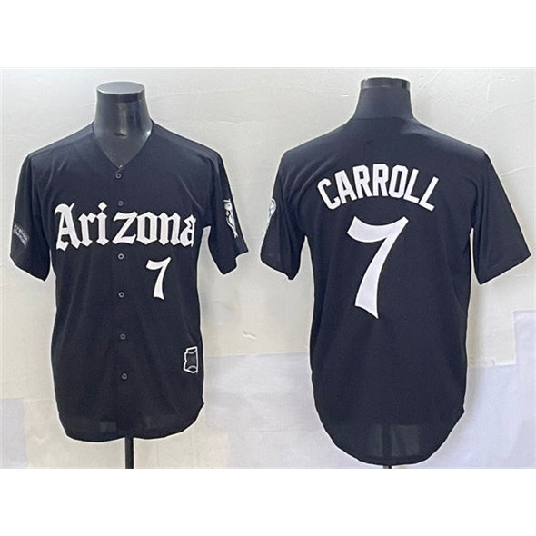 Arizona Diamondbacks #7 Corbin Carroll Black MAROU 'Gothic Desert Fang Edition' Vapor Limited Stitched Jersey