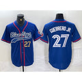 Toronto Blue Jays #27 Vladimir Guerrero Jr Blue MAROU Cool Base Stitched Jerseys