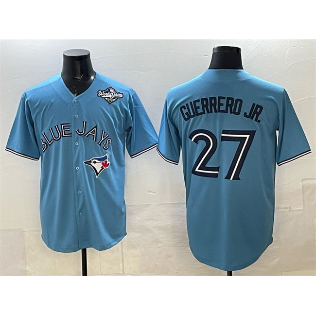 Toronto Blue Jays #27 Vladimir Guerrero Jr. Blue MAROU 2025 World Series Cool Base Stitched Jersey