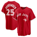 Toronto Blue Jays #25 Anthony Santander Red MAROU Canada Day Replica Jersey