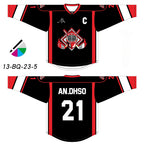 Premium Personalized Custom Ice Hockey Jersey - High-Definition, Non-Fading, Sublimation Printing Your Number Your Name