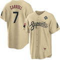 Arizona Diamondbacks #7 Corbin Carroll Gold MAROU 2023 World Series City Connect Cool Base Stitched Jersey