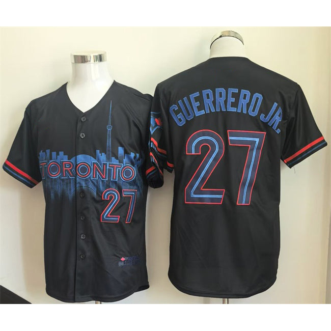 Toronto Blue Jays #27 Vladimir Guerrero Jr. Navy MAROU 2024 City Connect Limited Stitched Jersey
