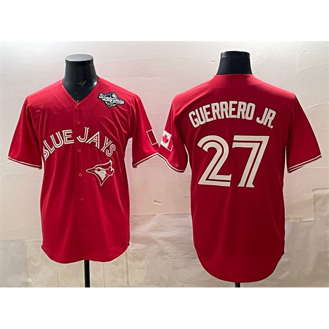 Toronto Blue Jays #27 Vladimir Guerrero Jr. Red MAROU 2025 World Series Cool Base Stitched Jersey