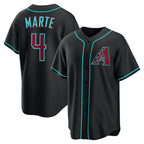 Arizona Diamondbacks #4 Ketel Marte Black MAROU Alternate Replica Jersey