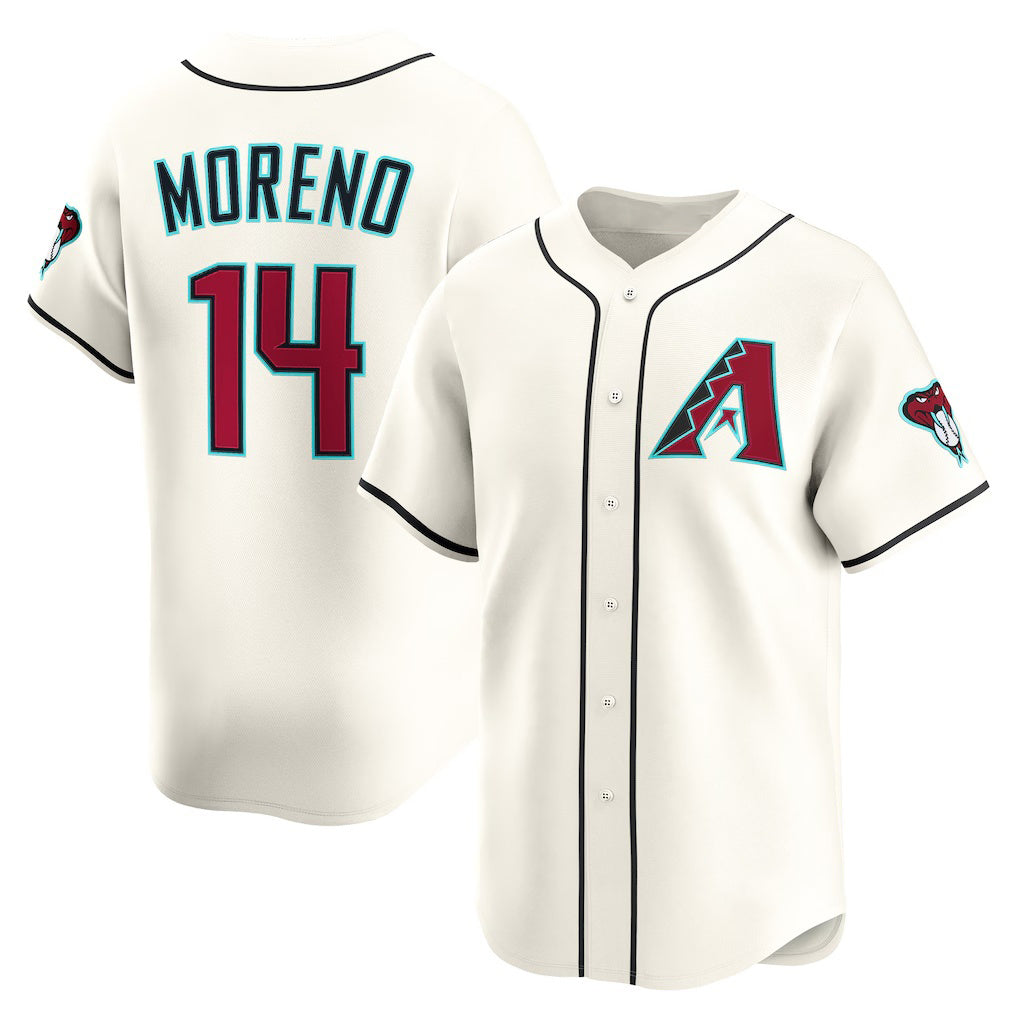 Arizona Diamondbacks #14 Gabriel Moreno Cream MAROU Home Limited Player Jersey