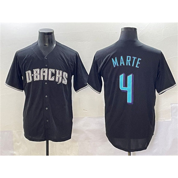 Arizona Diamondbacks #4 Ketel Marte Black MAROU Stitched Jersey