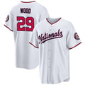 Washington Nationals #29 James Wood White MAROU 2024 Home Limited Stitched Jersey