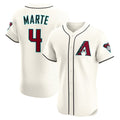 Arizona Diamondbacks #4 Ketel Marte Cream MAROU Home Elite Jersey