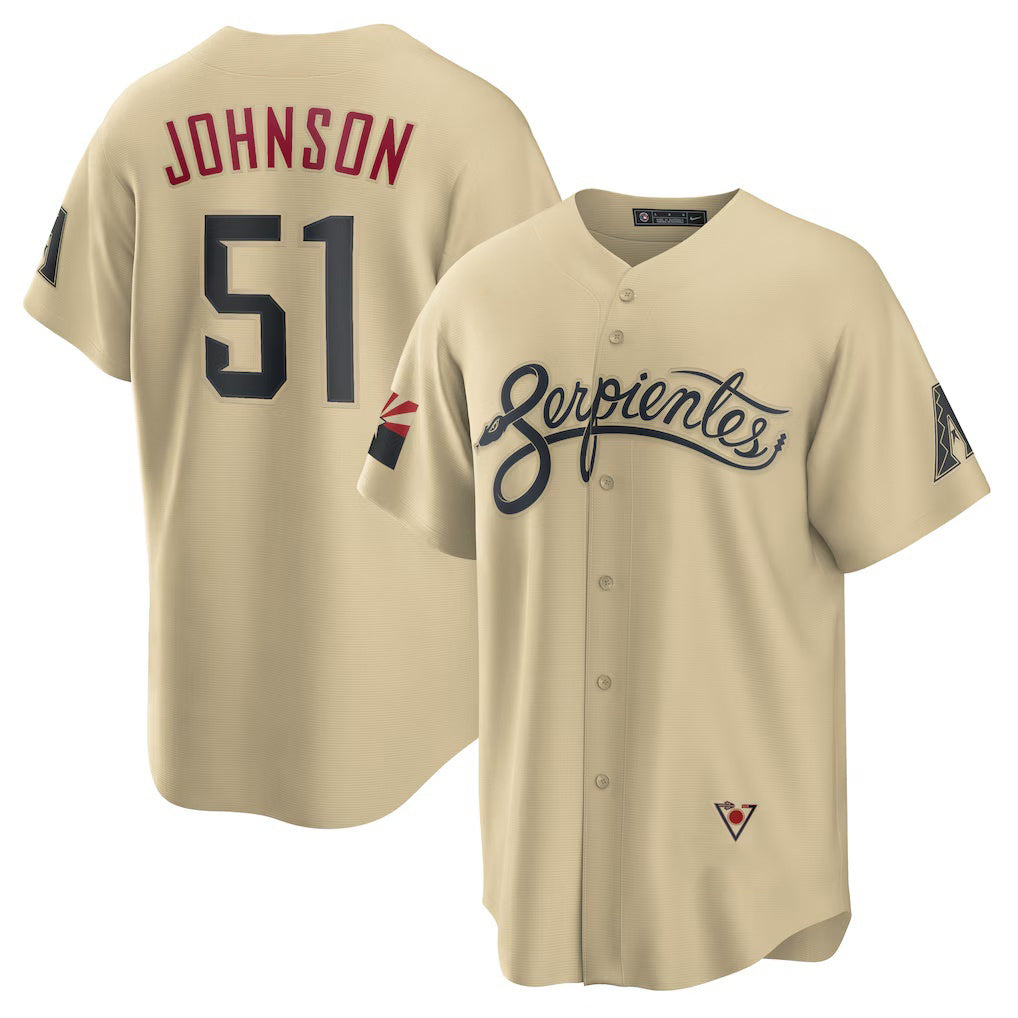 Arizona Diamondbacks #51 Randy Johnson Gold MAROU Sand City Connect Replica Player Jersey