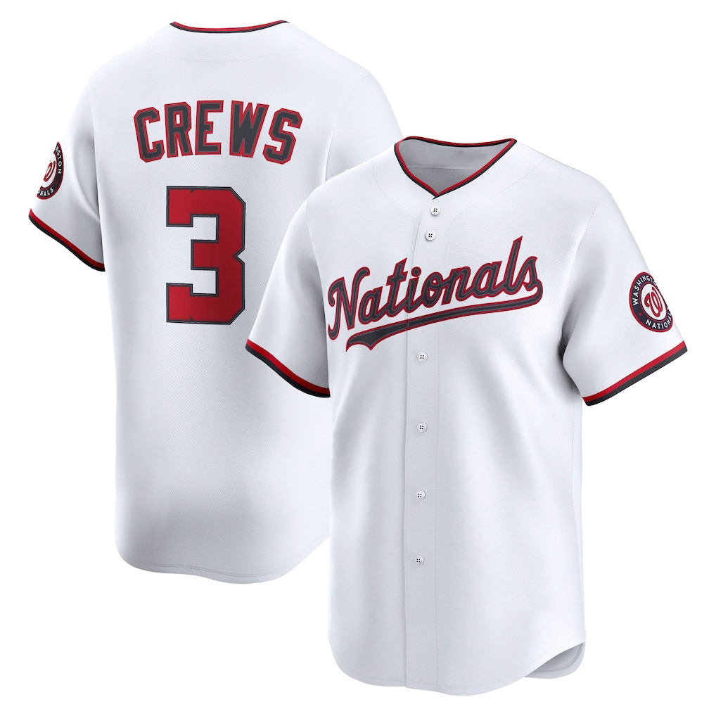 Washington Nationals #3 Dylan Crews White MAROU Home Limited Player Jersey
