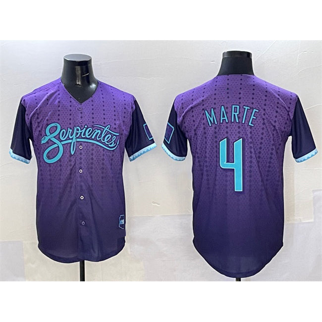 Arizona Diamondbacks #4 Ketel Marte Purple MAROU 2025 City Connect Limited Stitched Jersey