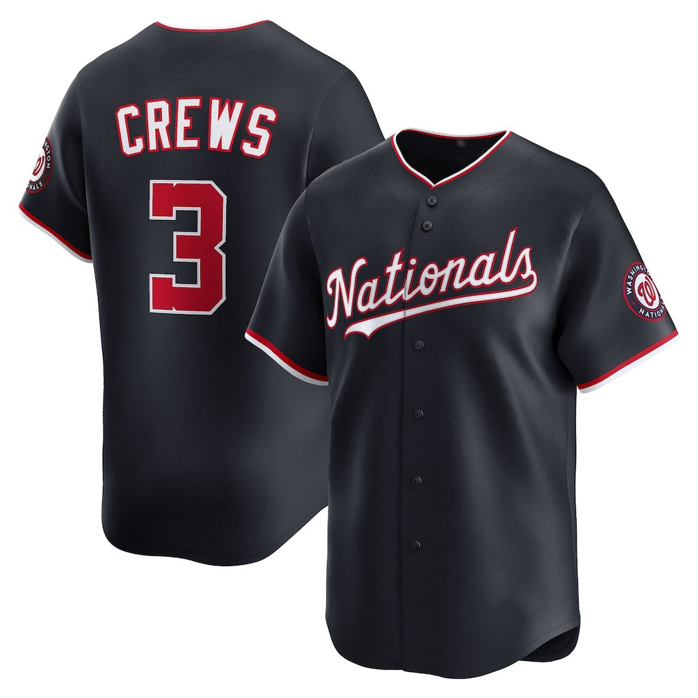 Washington Nationals #3 Dylan Crews Navy MAROU Alternate Limited Jersey