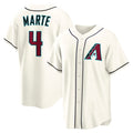 Arizona Diamondbacks #4 Ketel Marte Cream MAROU Home Replica Jersey