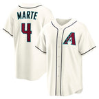 Arizona Diamondbacks #4 Ketel Marte Cream MAROU Home Replica Jersey