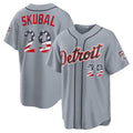 Detroit Tigers #29 Tarik Skubal USA 250 Fourth of July Road Stadium Jersey - Gray Puhics