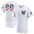 New York Yankees #99 Aaron Judge USA 250 Fourth of July Home Authentic Jersey - White Puhics