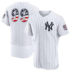 New York Yankees #99 Aaron Judge USA 250 Fourth of July Home Authentic Jersey - White Puhics