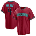 Arizona Diamondbacks #4 Ketel Marte Red MAROU Alternate 2 Replica Jersey