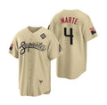 Arizona Diamondbacks #4 Ketel Marte Gold MAROU 2023 World Series City Connect Cool Base Stitched Jersey