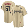 Arizona Diamondbacks #51 Randy Johnson Gold MAROU 2023 World Series City Connect Cool Base Stitched Jersey