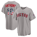Boston Red Sox #19 Roman Anthony USA 250 Fourth of July Road Stadium Jersey - Gray Puhics