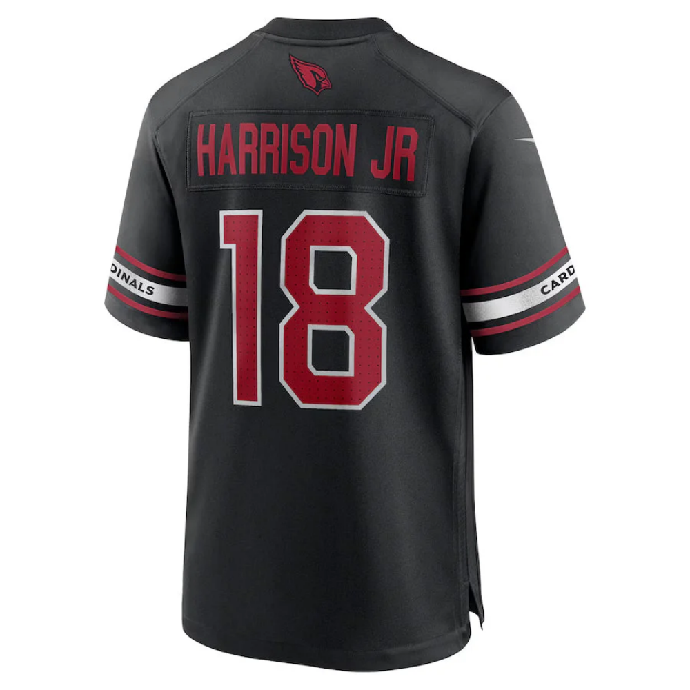 A.Cardinals #18 Marvin Harrison Jr. Black Vapor F.U.S.E. Limited Football Stitched Jersey