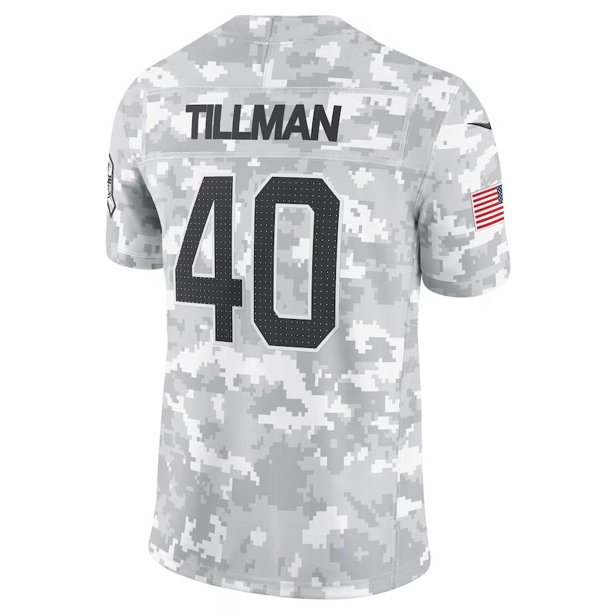 A.Cardinals #40 Pat Tillman Arctic Camo 2024 Salute to Service Retired Player Limited Stitched Football American Jersey
