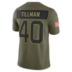 A.Cardinals #40 Pat Tillman Olive 2025 Salute to Service Retired Limited Stitched Football American Jersey