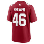 A.Cardinals #46 Aaron Brewer Cardinal Team Game Stitched Football American Jersey