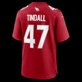 A.Cardinals #47 Channing Tindall Cardinal Team Game Stitched Football American Jersey