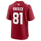 A.Cardinals #81 Travis Vokolek Cardinal Team Game Stitched Football American Jersey