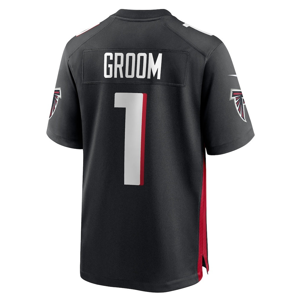 A.Falcons Number #1 Groom Black Game Stitched Football American Jersey