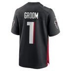 A.Falcons Number #1 Groom Black Game Stitched Football American Jersey