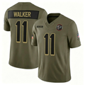 A.Falcons #11 Jalon Walker Olive 2025 Salute to Service Limited Football Stitched Jersey