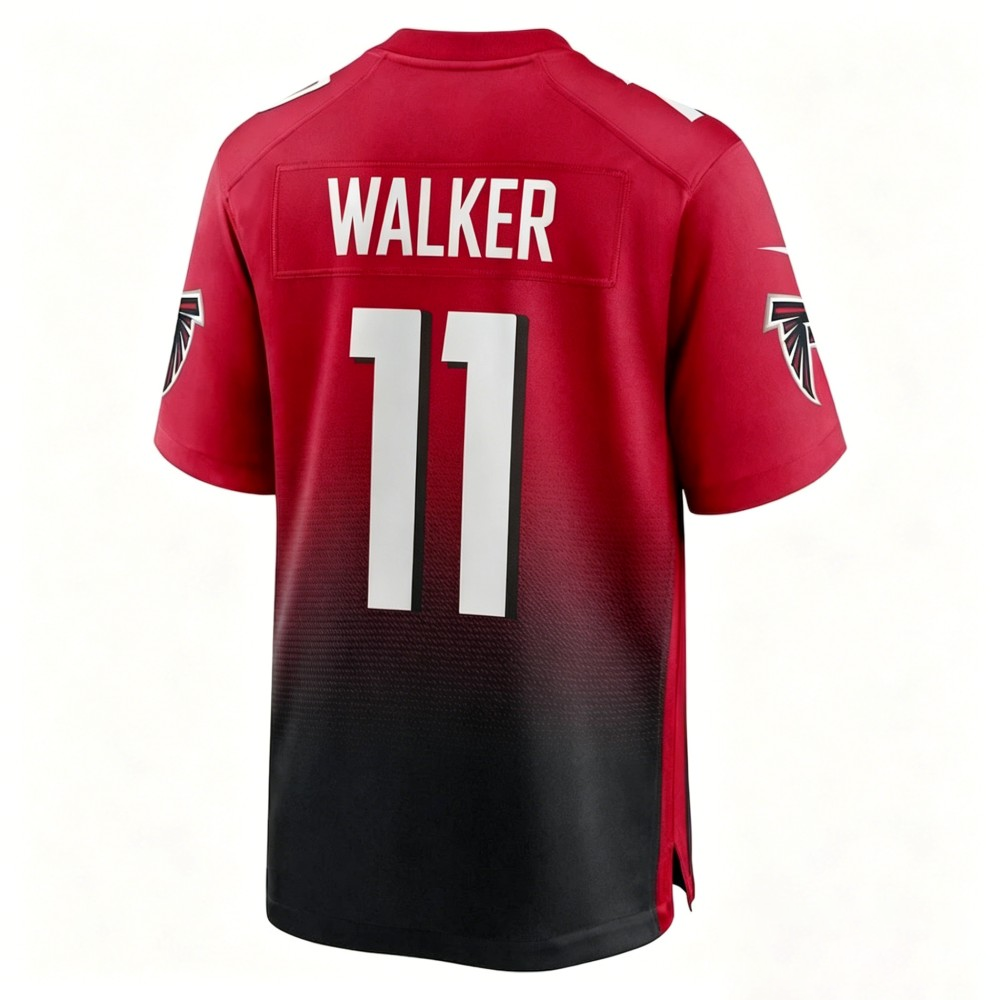 A.Falcons #11 Jalon Walker Player Red Home Game Football Stitched Jersey