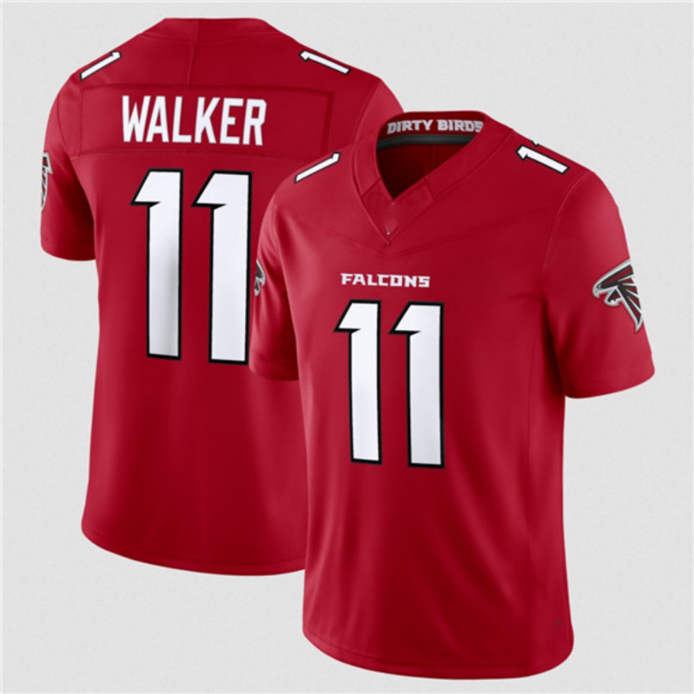 A.Falcons #11 Jalon Walker Red 2026 New F.U.S.E. Vapor Limited Football Stitched Jersey