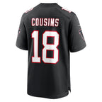 A.Falcons #18 Kirk Cousins Black Alternate Game Player Stitched Football American Jersey