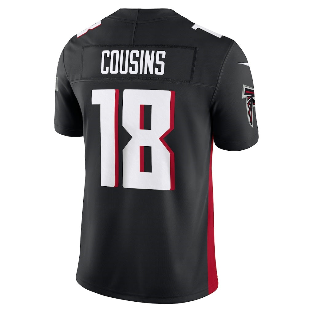 A.Falcons #18 Kirk Cousins Black Vapor F.U.S.E. Limited Stitched Football American Jersey