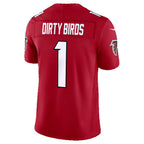 A.Falcons #1 Dirty Birds Red Team Vapor F.U.S.E. Stitched Limited Football Jersey